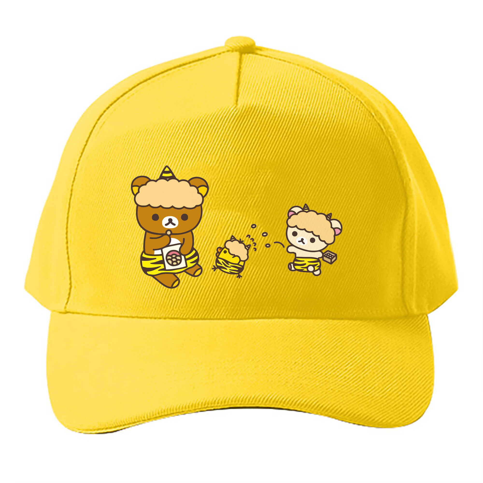 （画像用） リラックマ リラックマ キイロイトリ Rilakkuma Korilakkuma Kiiroitori ベースボールキャップ 綿100％ 男女兼用 帽子 スポーツ